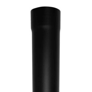 Regenpijp 80 mm zwart Ral-9005 - 1 meter 0,7mm dik passtuk tussen bochten | Kallos