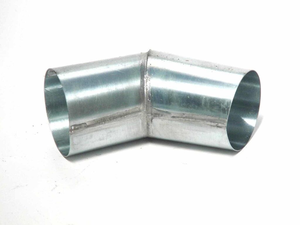 Bocht zink 100 mm 45gr - gesoldeerd | Nedzink