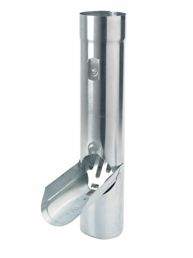 Regentonklep zink 100 mm met RVS-bladvanger | Rheinzink