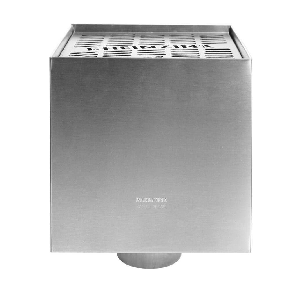 Vergaarbak zink 100 mm - Kubus 200x200 mm | Rheinzink