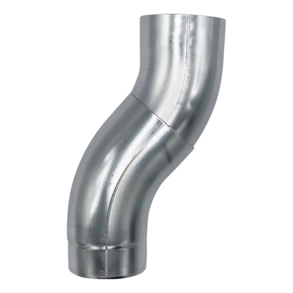Bocht zink 80 mm 40gr (verjongd-spie) | Grömo/Nedzink