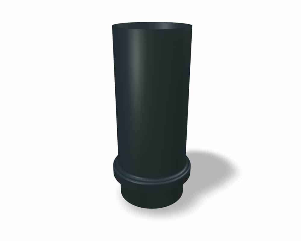 Montageschuifstuk 100 mm/250 mm hoog - P.10 zwart | Prefa