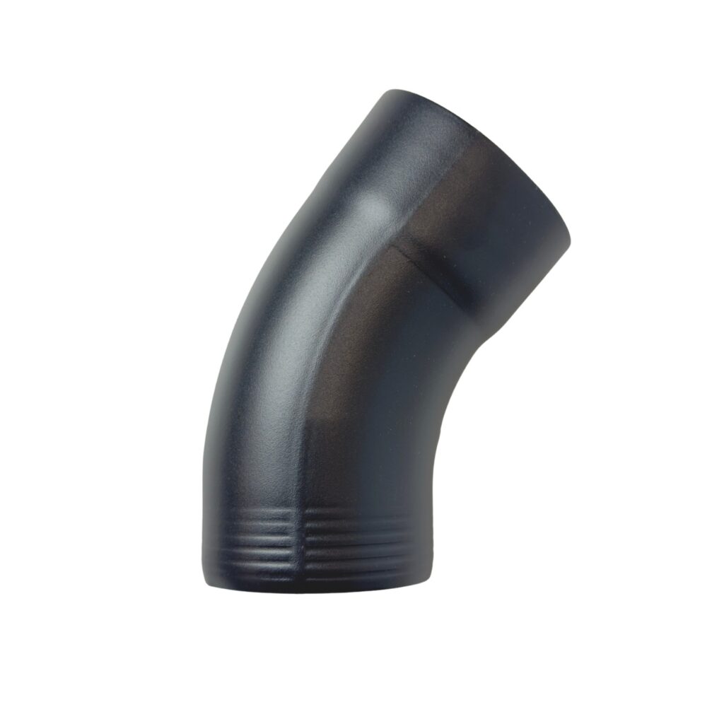 Aluminium bocht 80 mm 40gr - Ral-7021 fijnstructuur | Kallos