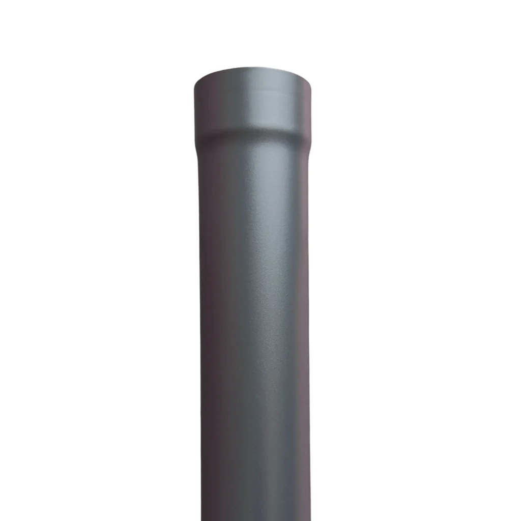 Aluminium regenpijp 80 mm rond - 1 meter - Ral-7021 fijnstructuur | Kallos