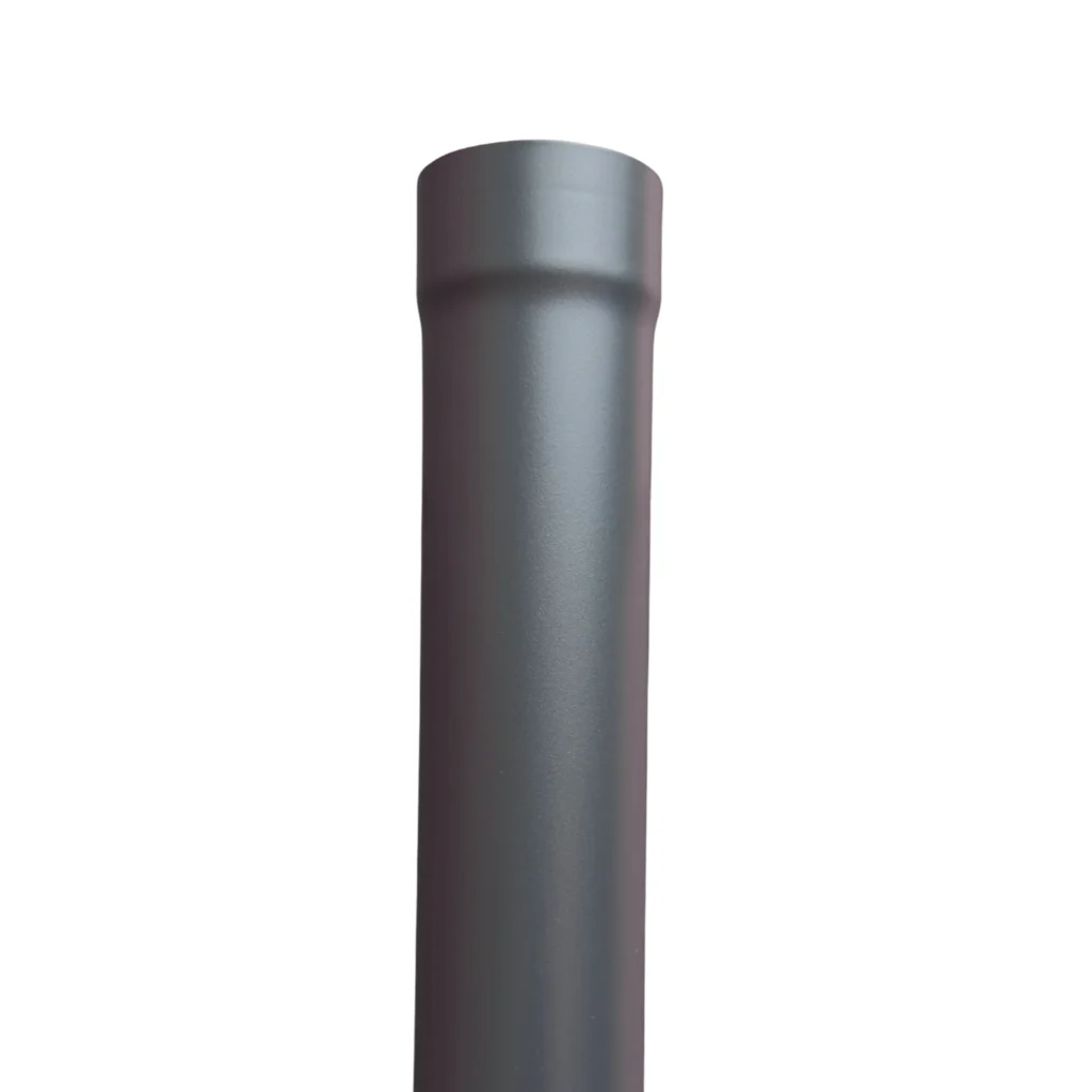 Regenpijp 80 mm zwart Ral-7021 - 1 meter 0,7mm dik passtuk tussen bochten | Kallos