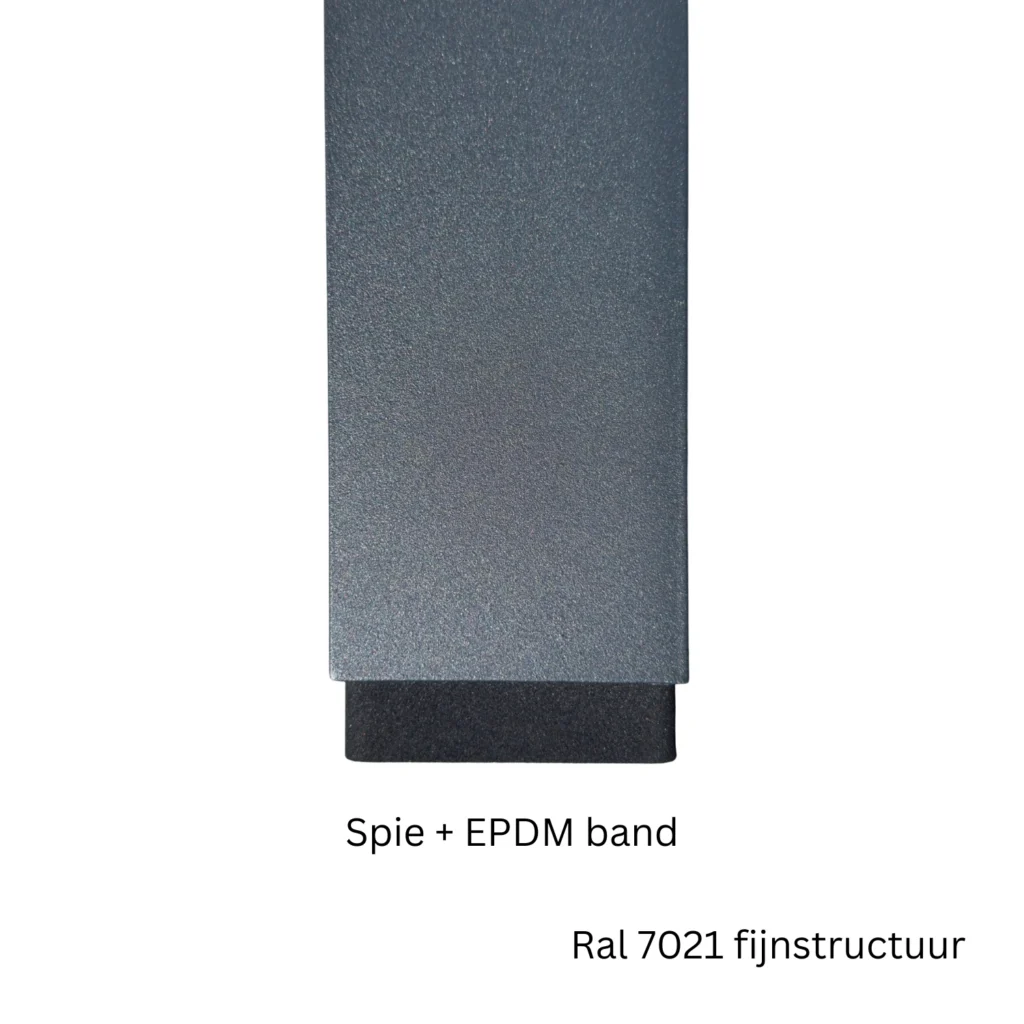 Aluminium regenpijp 80x80 mm - 3 meter - Ral-9005 fijnstructuur | Kallos