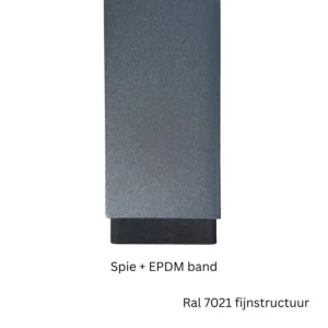 Aluminium regenpijp 80x80 mm - 3 meter - Ral-9005 fijnstructuur | Kallos - Afbeelding 8