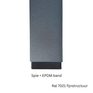 Aluminium regenpijp 80x80 mm - 1 meter met spie - Ral-9005 fijnstructuur | Kallos - Afbeelding 10