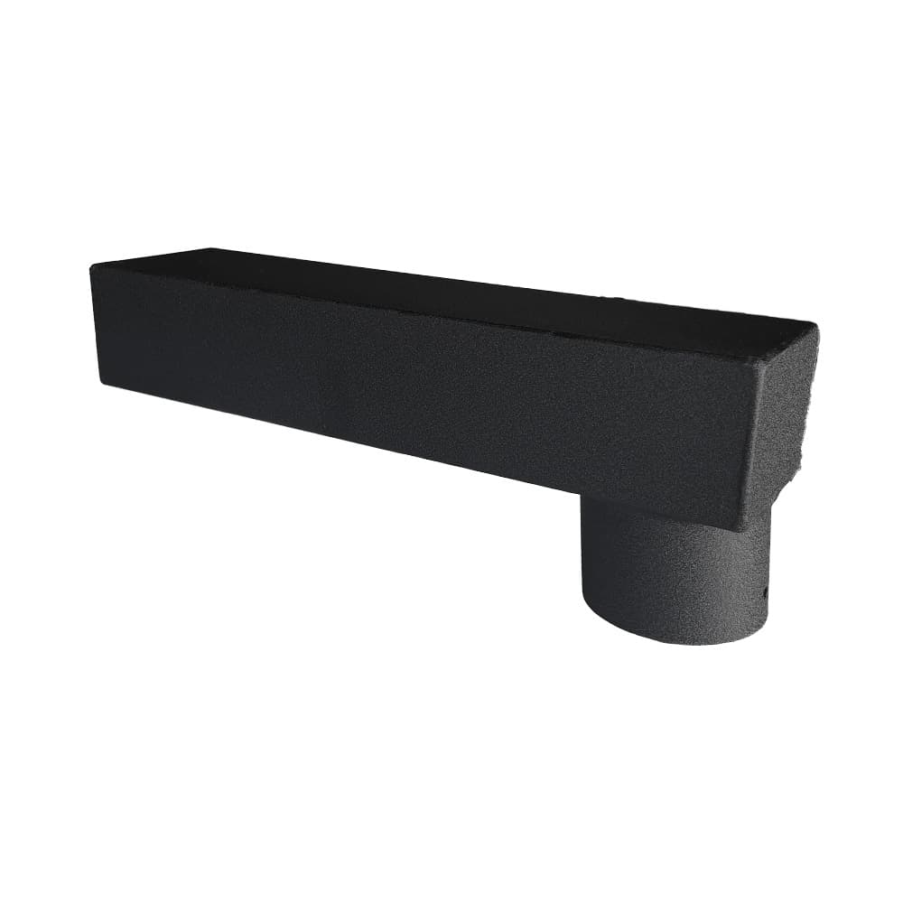 Stadsuitloop 60x80 mm rond 80 mm - P.10 zwart | Prefa / Kallos