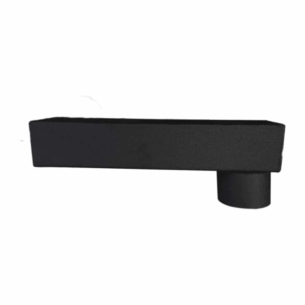 Aluminium stadsuitloop 60x100 mm rond 80 mm - Ral-9005 fijnstructuur | Kallos