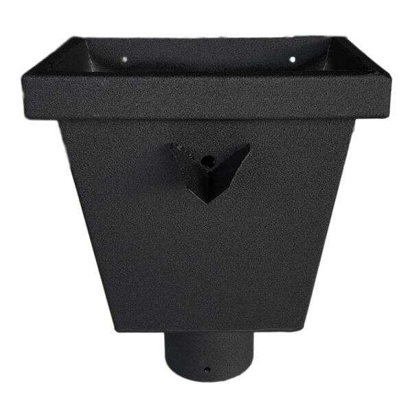 Aluminium vergaarbak junior rond 80 mm - Ral-9005 fijnstructuur | Kallos