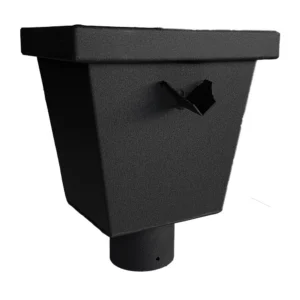 Aluminium vergaarbak junior rond 80 mm - Ral-9005 fijnstructuur | Kallos - Afbeelding 1