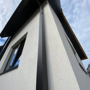 Aluminium regenpijp 80x80 mm - 1 meter met spie - Ral-9005 fijnstructuur | Kallos - Afbeelding 5