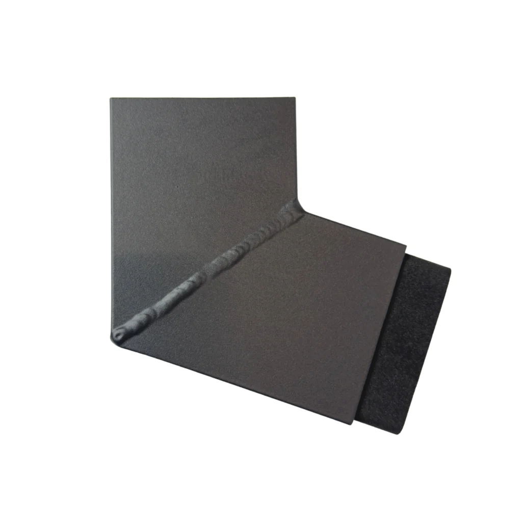 Sprongbocht alu 80x80 mm. set: 2 x bocht (+spie) - Ral-7021 fijnstructuur | Kallos