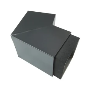 Sprongbocht alu 80x80 mm. set: 2 x bocht (+spie) - Ral-7021 fijnstructuur | Kallos - Afbeelding 4