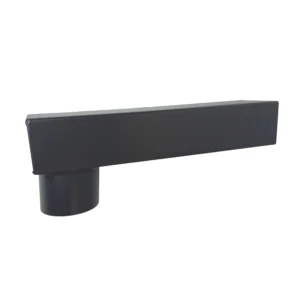 Aluminium stadsuitloop 60x80 mm rond 80 mm - Ral-7021 fijnstructuur | Kallos - Afbeelding 2
