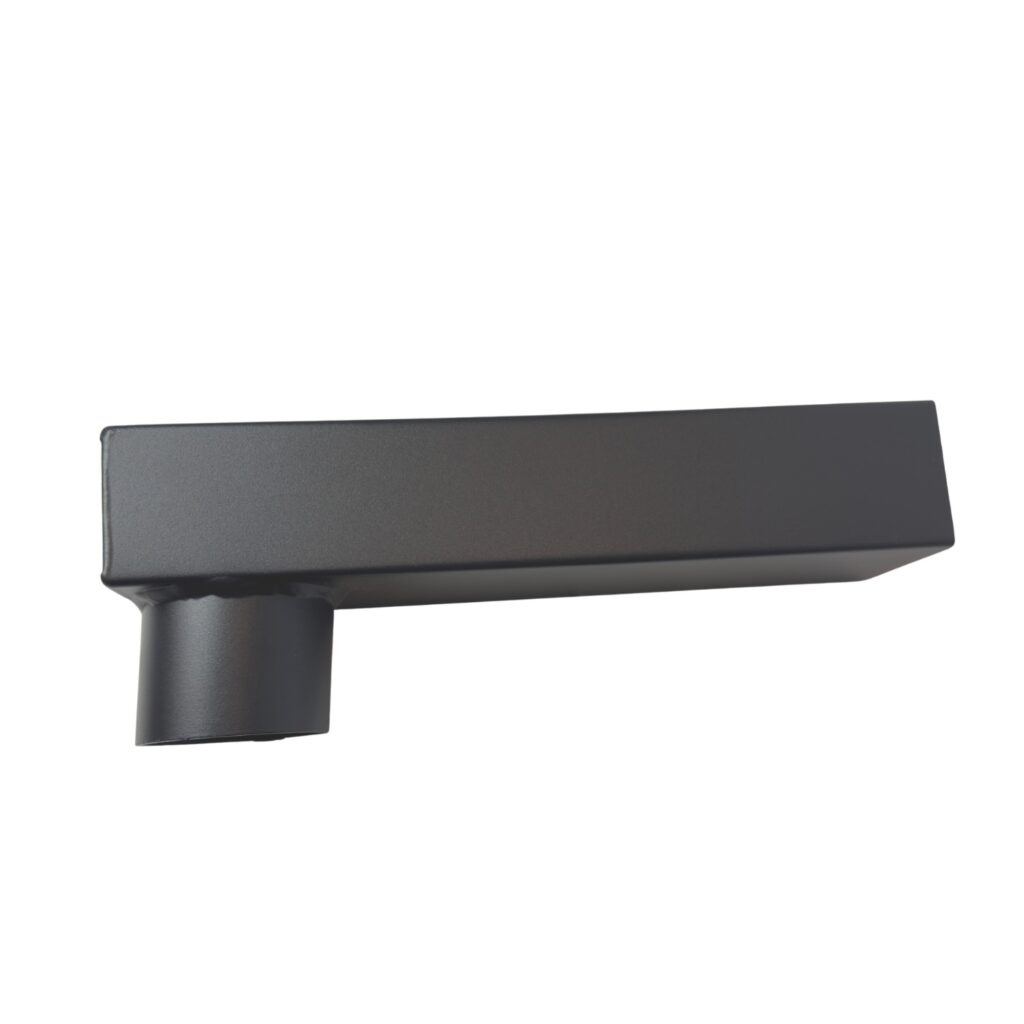 Aluminium stadsuitloop 60x80 mm rond 80 mm - Ral-7021 fijnstructuur | Kallos