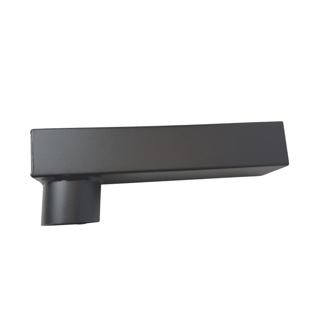 Aluminium stadsuitloop 60x80 mm rond 80 mm - Ral-7021 fijnstructuur | Kallos