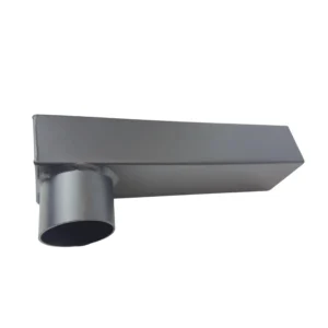 Aluminium stadsuitloop 60x80 mm rond 80 mm - Ral-7021 fijnstructuur | Kallos - Afbeelding 3