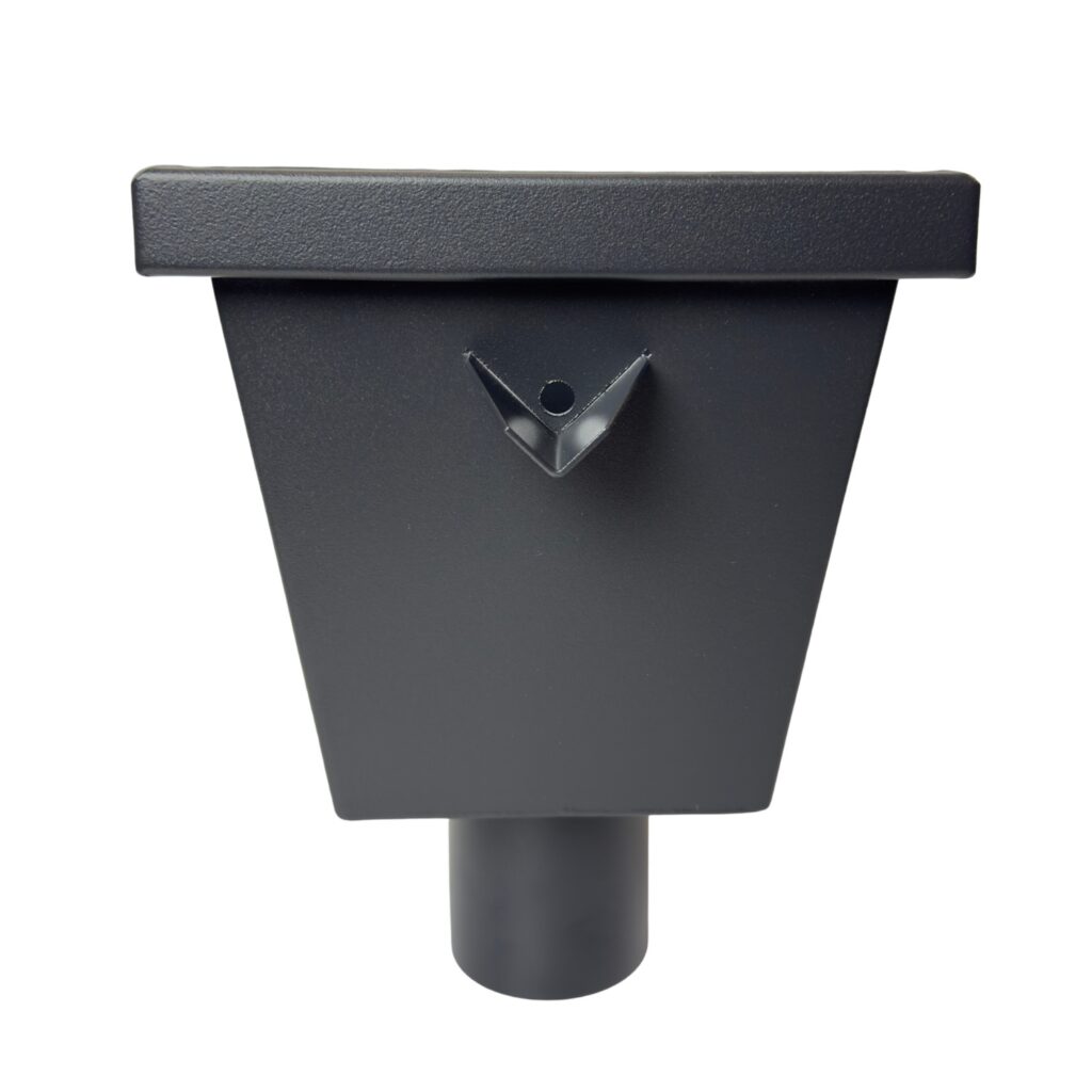 Aluminium vergaarbak junior rond 80 mm - Ral-7021 fijnstructuur | Kallos
