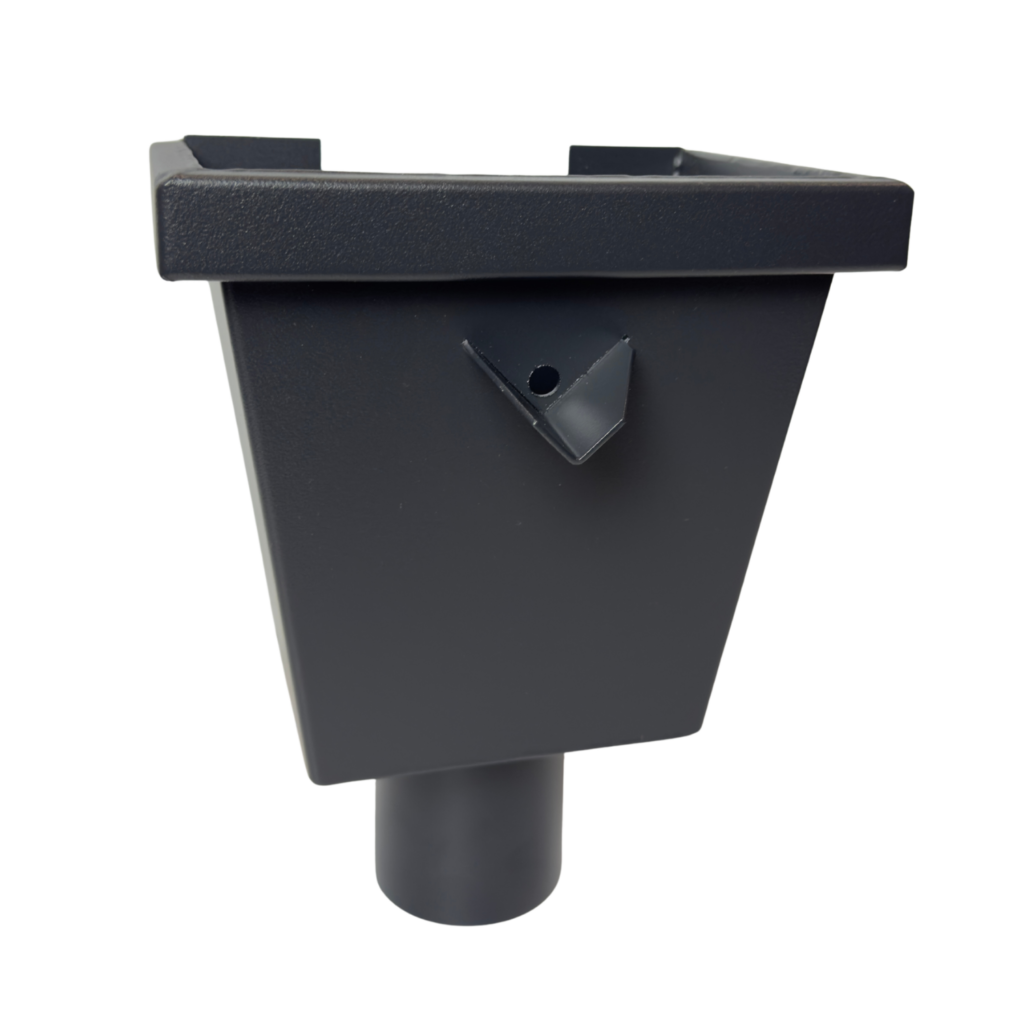 Aluminium vergaarbak junior rond 80 mm - Ral-7021 fijnstructuur | Kallos
