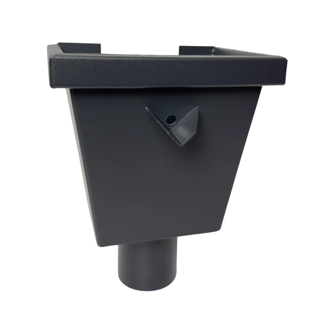 Aluminium vergaarbak junior rond 80 mm - Ral-7021 fijnstructuur | Kallos