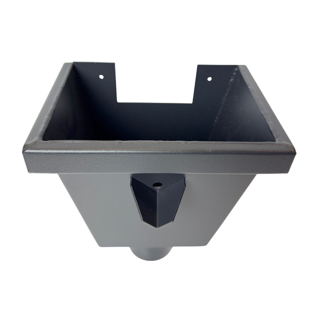 Aluminium vergaarbak junior rond 80 mm - Ral-7021 fijnstructuur | Kallos