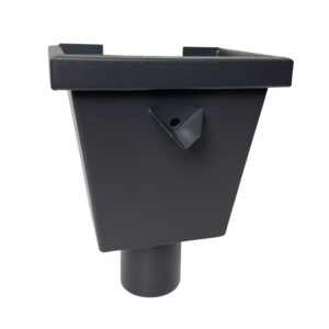 Aluminium vergaarbak junior rond 80 mm - Ral-7021 fijnstructuur | Kallos - Afbeelding 1