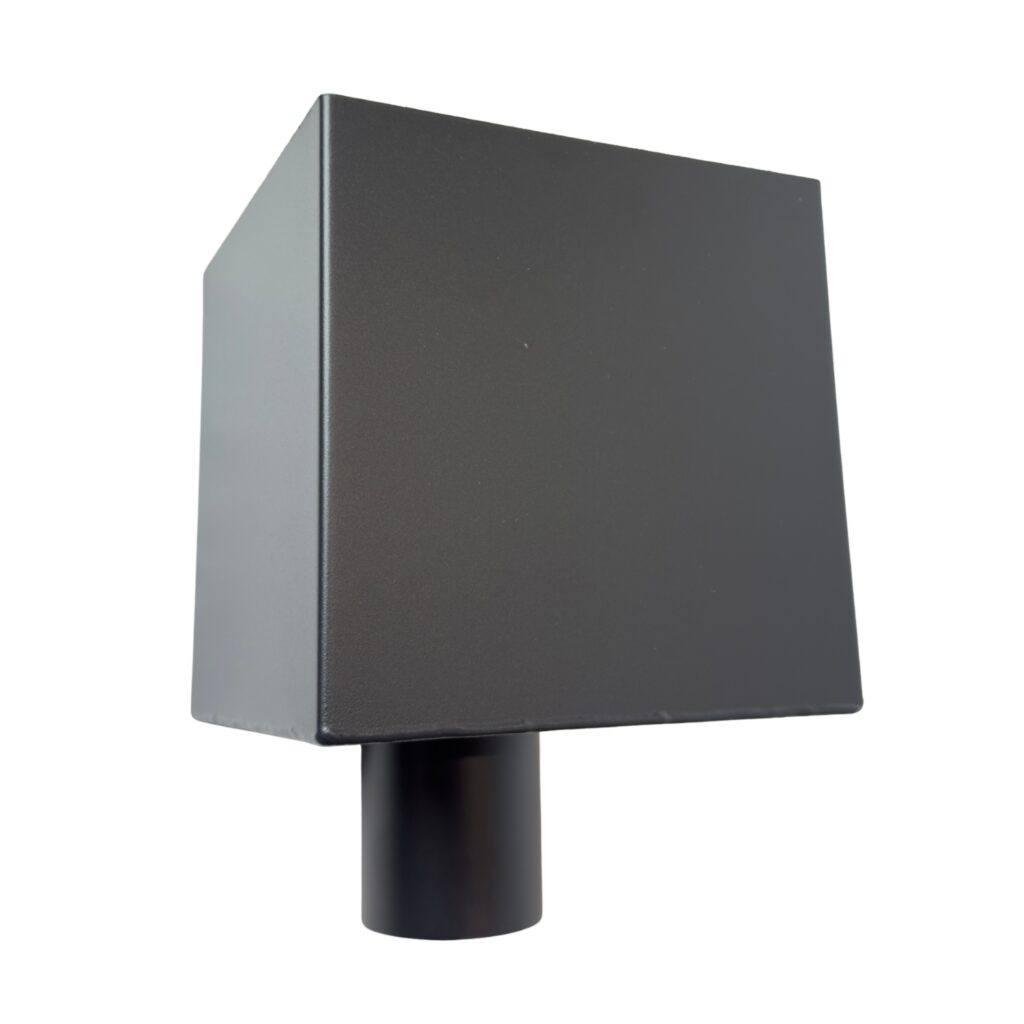 Aluminium vergaarbak kubus 80 mm - Ral-7021 fijnstructuur | Kallos