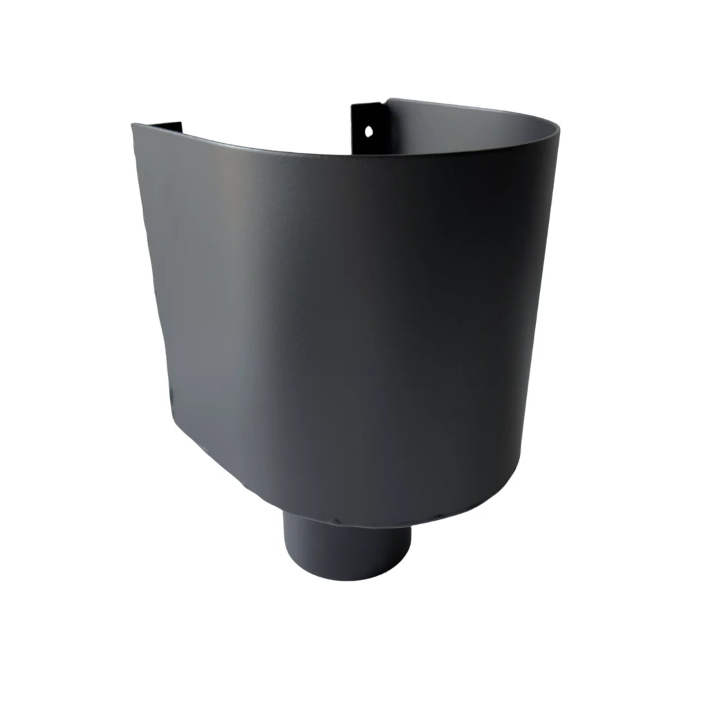 Aluminium vergaarbak mini rond 80 mm - Ral-7021 fijnstructuur | Kallos