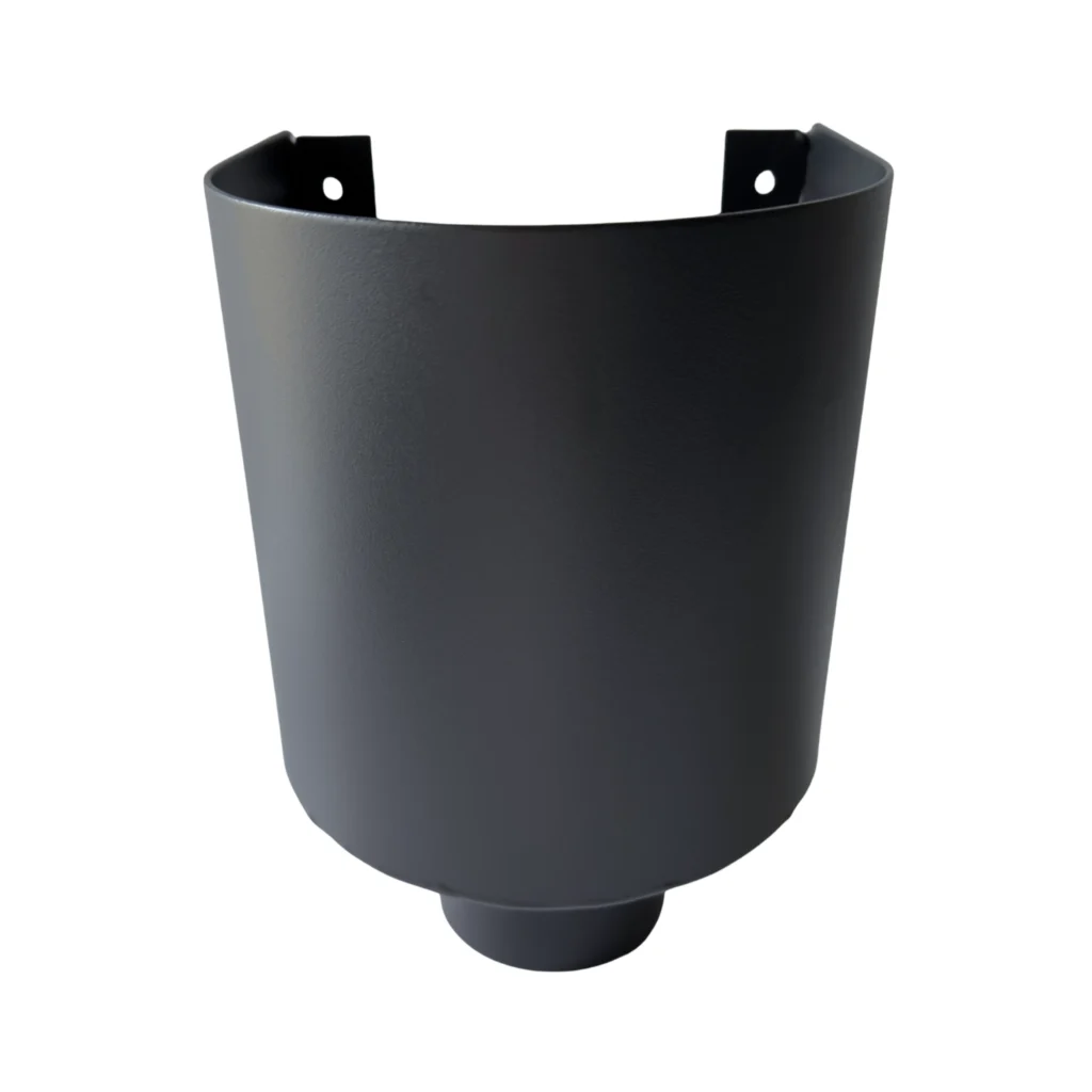Aluminium vergaarbak mini rond 80 mm - Ral-7021 fijnstructuur | Kallos