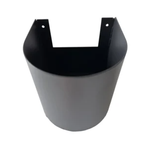 Aluminium vergaarbak mini rond 80 mm - Ral-7021 fijnstructuur | Kallos - Afbeelding 3
