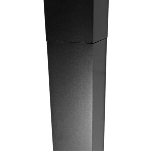 Aluminium regenpijp 80x80 mm - 1 meter met spie - Ral-9005 fijnstructuur | Kallos - Afbeelding 1