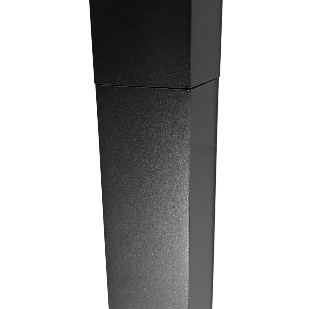 Aluminium regenpijp 80x80 mm - 2 meter met spie - Ral-9005 fijnstructuur | Kallos