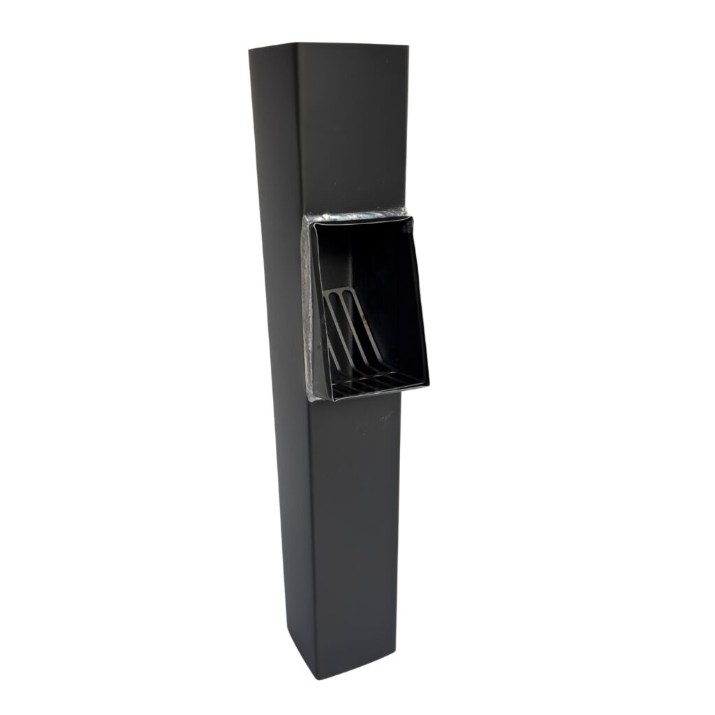 Bladafscheider zink 80x80 mm vierkant - Noir | Nedzink