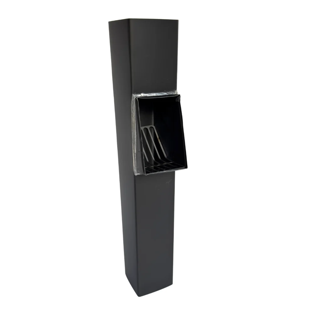 Bladafscheider zink 80x80 mm vierkant - Noir | Nedzink