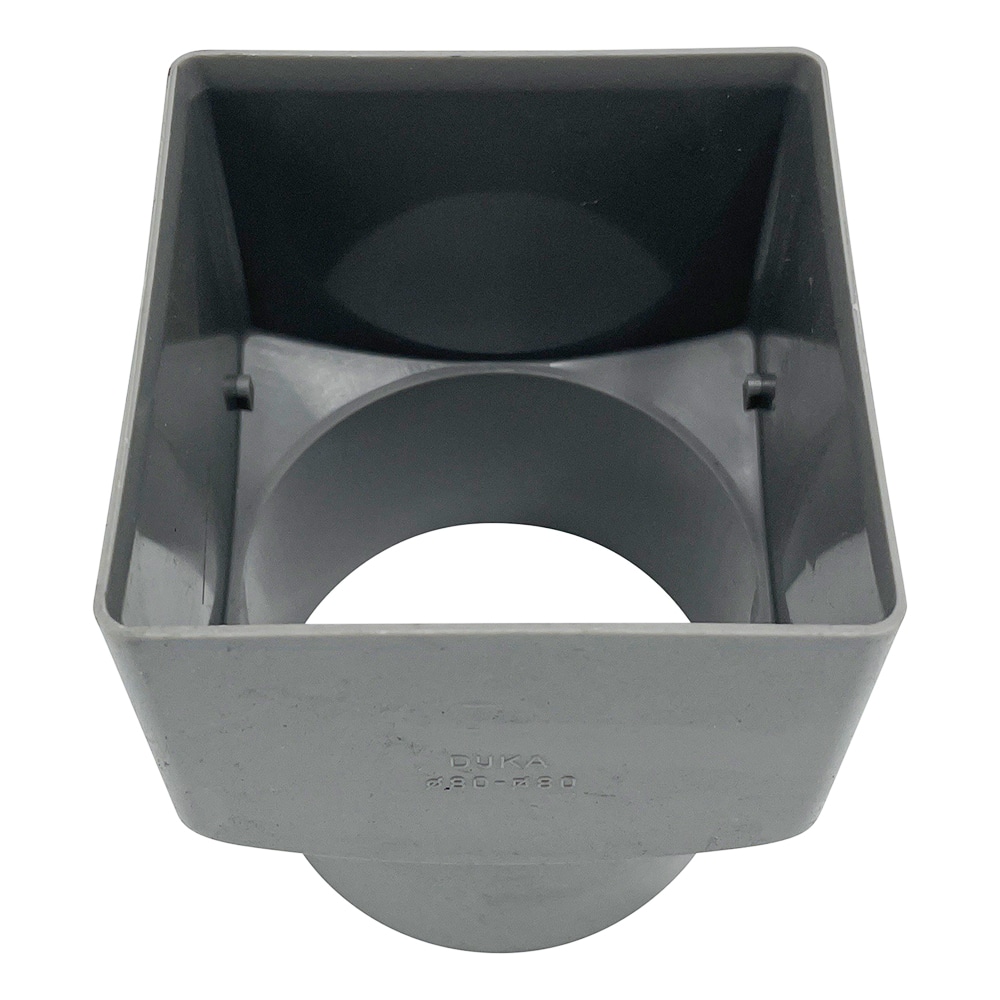 Verloopmof PVC 80x80mm naar rond 80mm