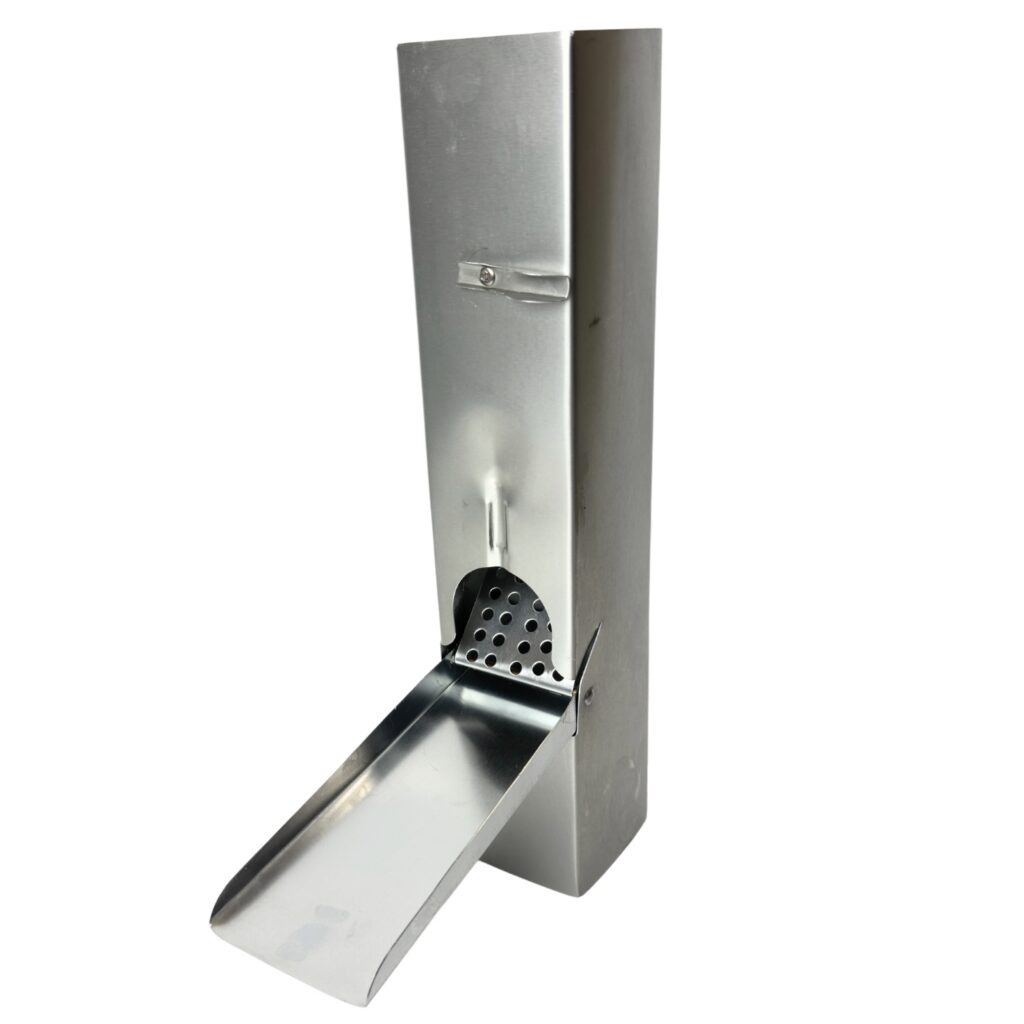 Regentonklep zink 80x80 mm met bladvanger | Grömo