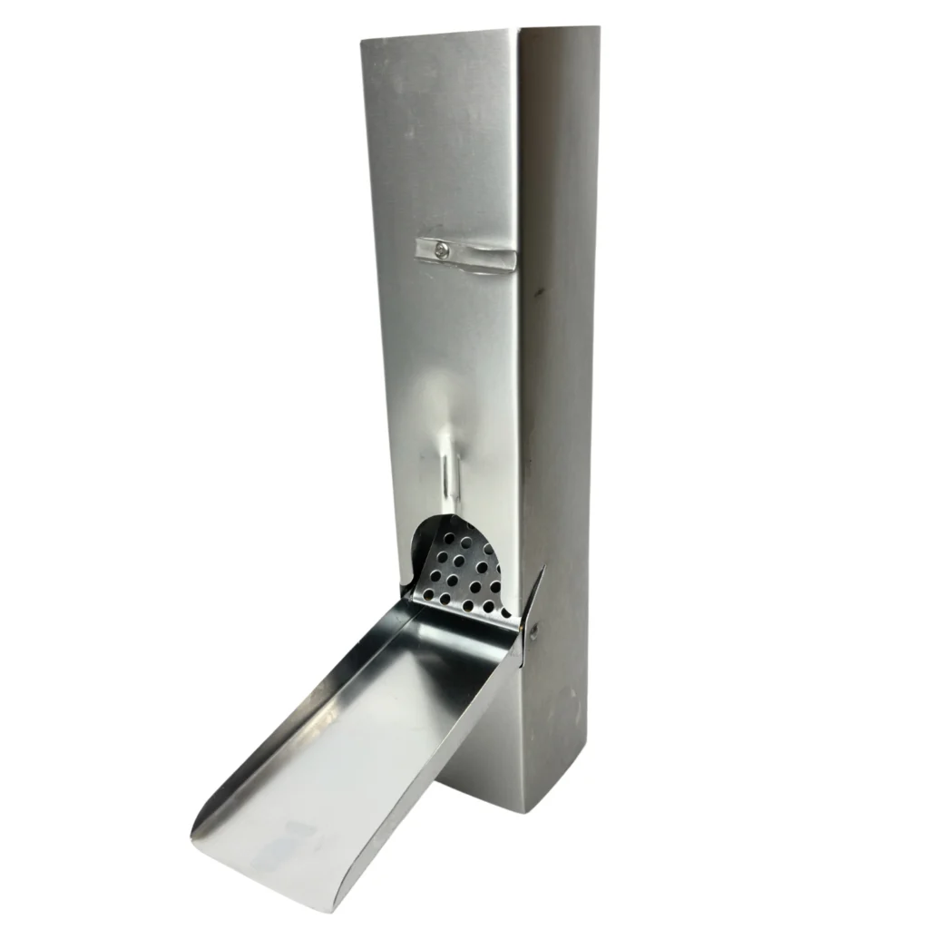 Regentonklep zink 80x80 mm met bladvanger | Grömo