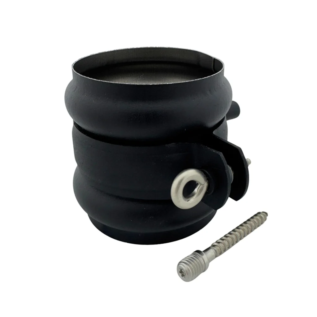 Regenpijp beugel 80mm met M10 draad + Wrong – zwart