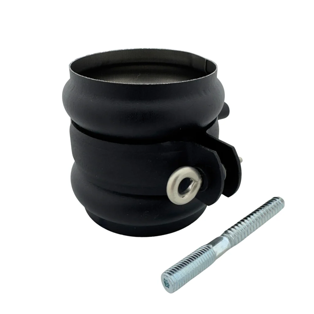 Regenpijp beugel 80mm met M10 draad + Wrong – zwart