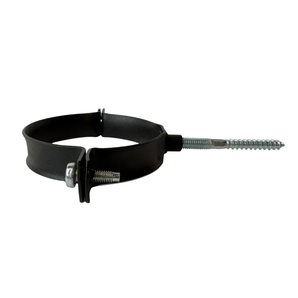Beugel aluminium 80 mm M8 Ral-9005 fijnstructuur + Schroef Gegalv. M8x80 mm + Plug