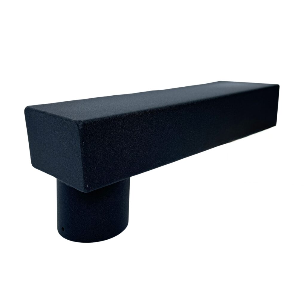 Stadsuitloop 60x100 mm 80 mm - P.10 zwart | Prefa / Kallos