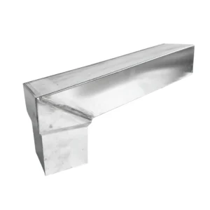 Stadsuitloop zink 60x80 mm naar 78x78 mm vierkant 300 mm lang | Nedzink - Afbeelding 1