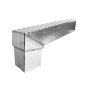 Stadsuitloop zink 60x80 mm naar 78x78 mm vierkant 300 mm lang | Nedzink - Afbeelding 3
