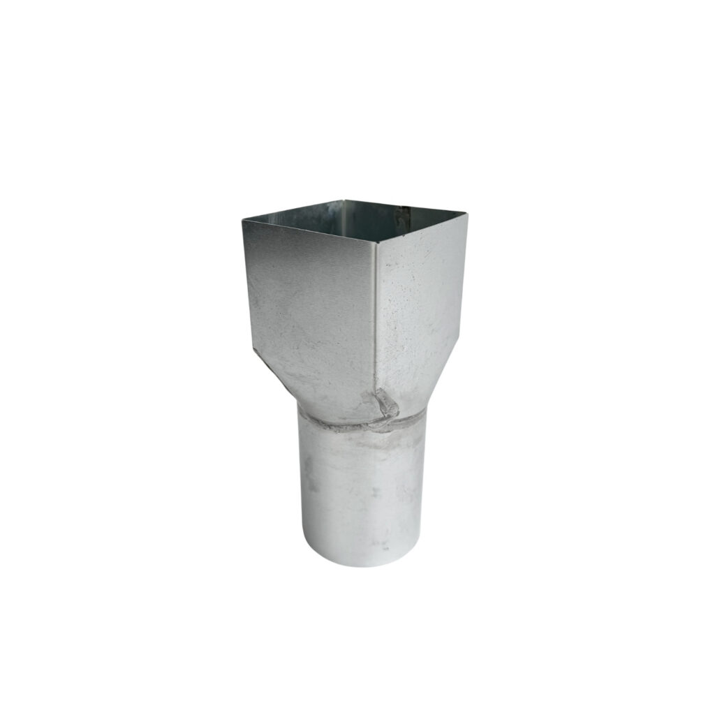 Verloop zink 80x80 mm naar 80 mm | Nedzink