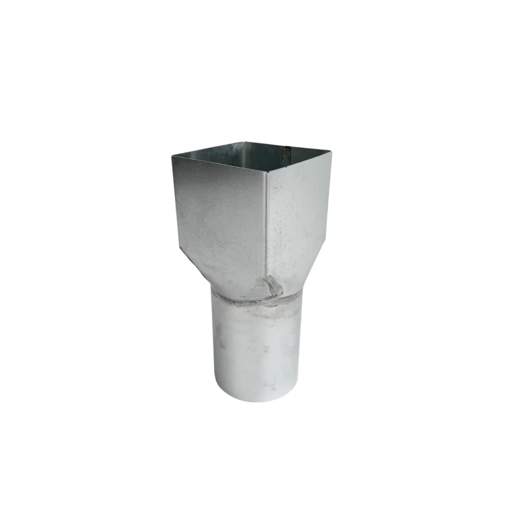 Verloop zink 80x80 mm naar 80 mm | Nedzink