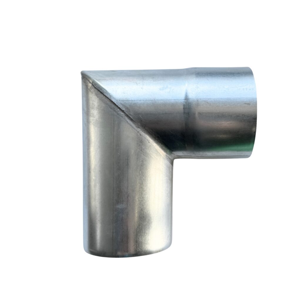 Bocht zink 80 mm 90gr - gesoldeerd | Nedzink