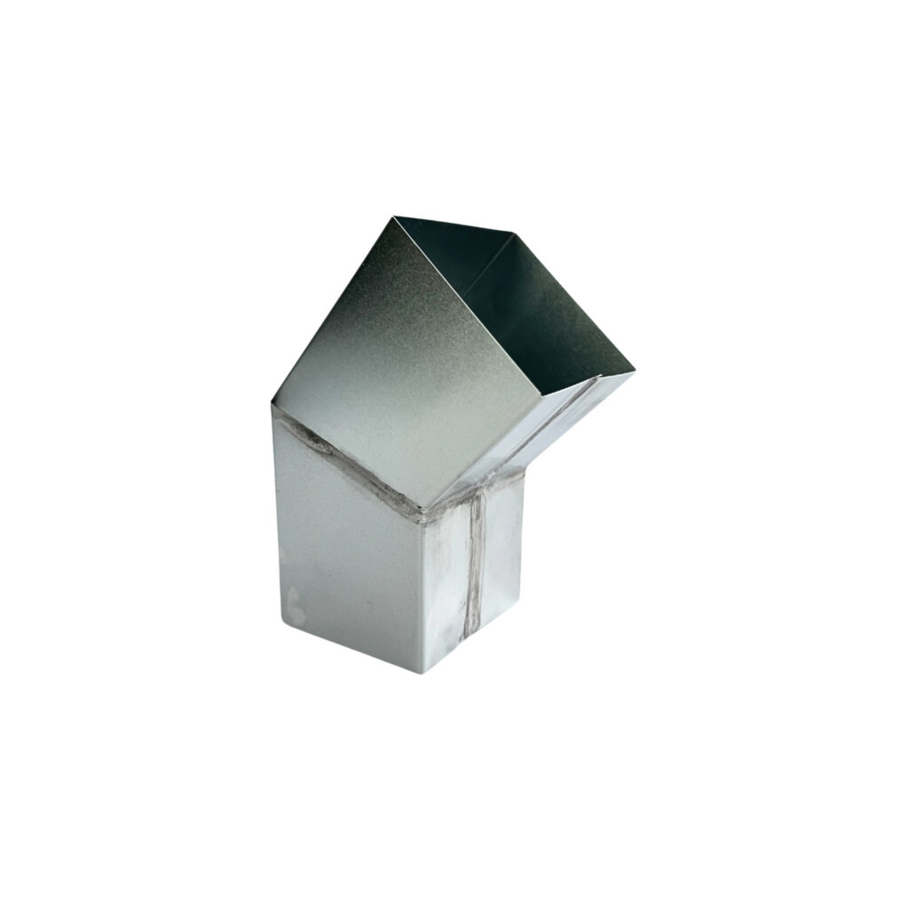 Bocht zink 80x80 mm 45gr - gesoldeerd | Nedzink
