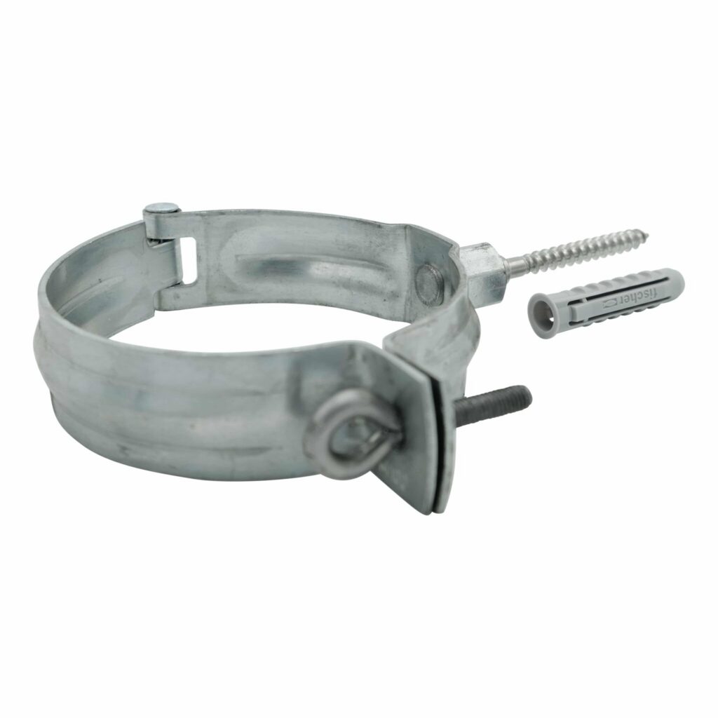 Beugel zink 100 mm M10 + Schroef RVS M10x70 mm + Plug